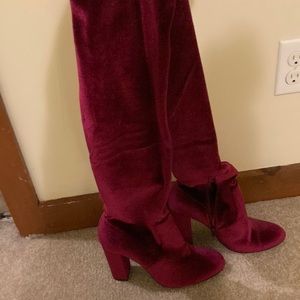Sexy deep pink over the knee Chinese Laundry boots